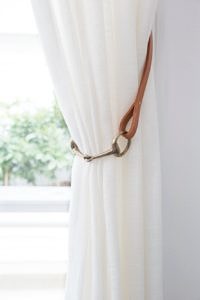 horse bit curtain tie back